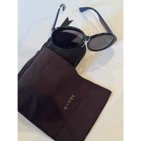GUCCI ROUND WEB SUNGLASSES GG0279SA BLACK